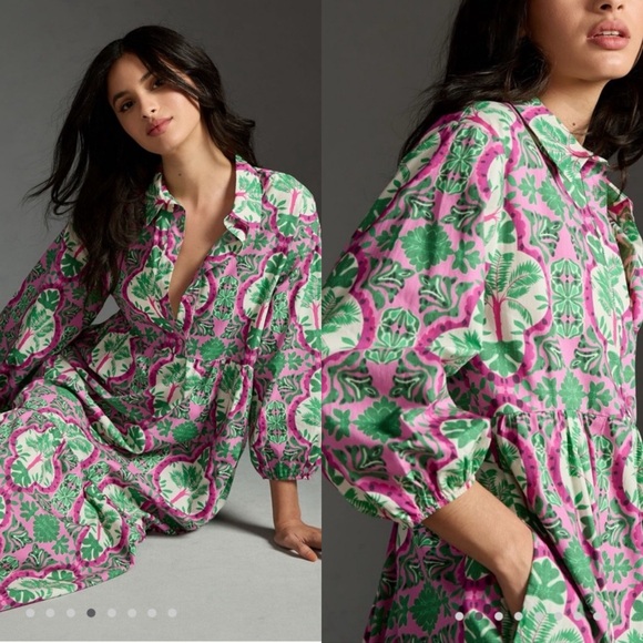 Anthropologie MAEVE Bettina Midi Dress - Picture 2 of 8